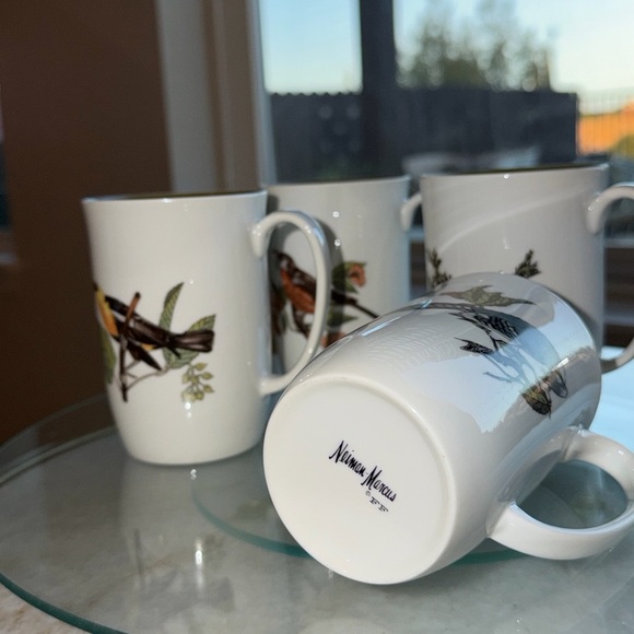 Fitz & Floyd “Wild Birds” bone china mug set (4) – Neiman Marcus (1970s) - Picture 2 of 7